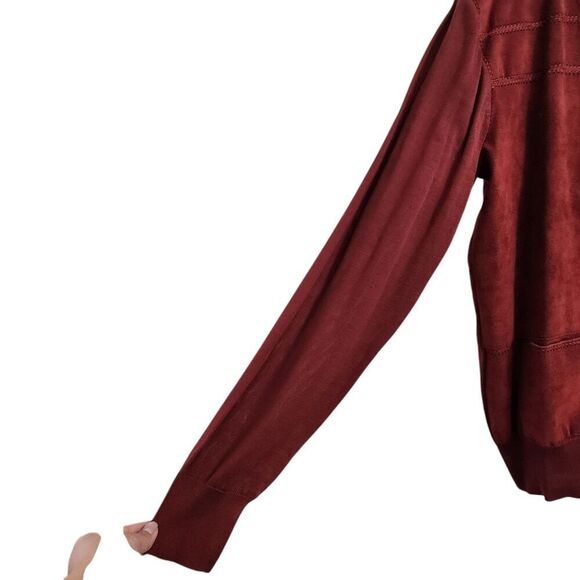 Givenchy For Chesa Cardigan Mens Large Red Silk Sweater Button Up V-Neck Vintage - Picture 6 of 9